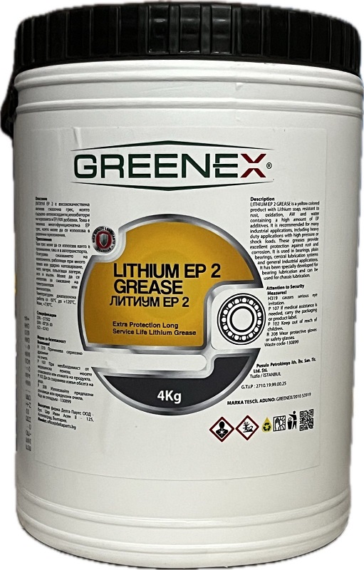 GREENEX GREASE LITHIUM EP-2 4kg /жълта/