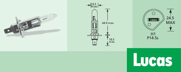 крушка LUCAS LLB466 24V H1 70W P14.5s Standard