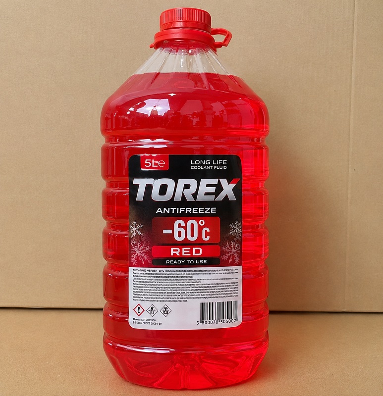 АНТИФРИЗ TOREX -60 5L ЧЕРВЕН
