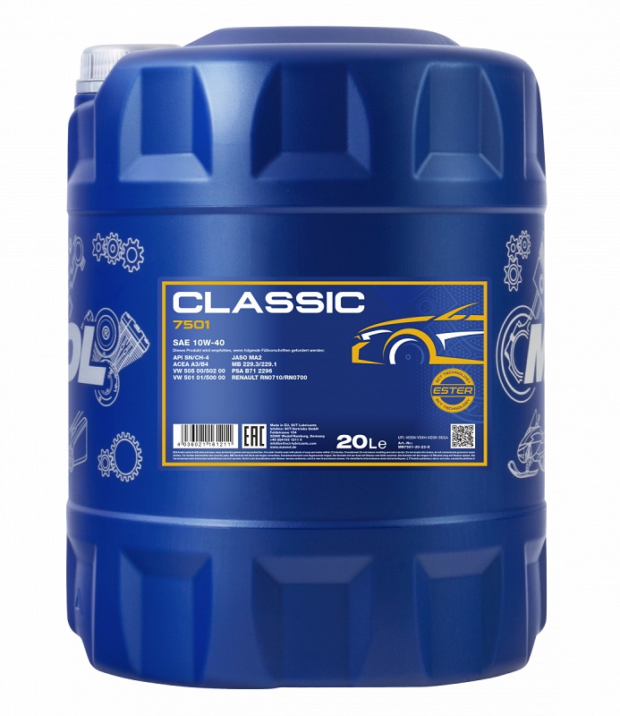 MANNOL CLASSIC 10W40 20Л. 7501