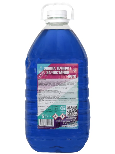 WINTER WORLD ЗИМНА ТЕЧНОСТ ЗА ЧИСТАЧКИ С ЕТАНОЛ -60 5л